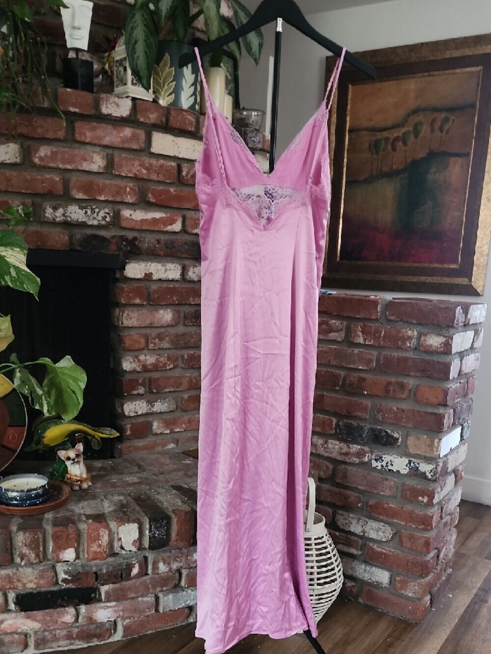 Victoria Secret Pink Lace Trim Satin Nightgown - Women Intimates - Picture 10 of 10